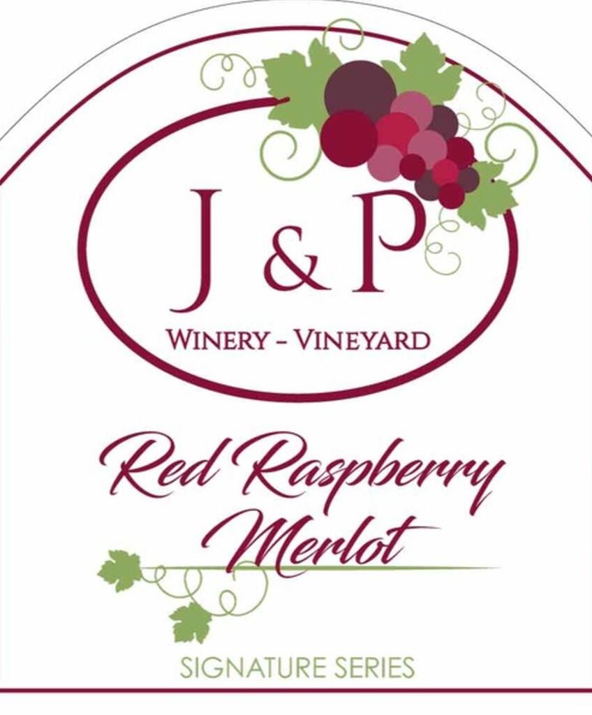J & P Winery Red Raspberry Merlot Bottle Preview