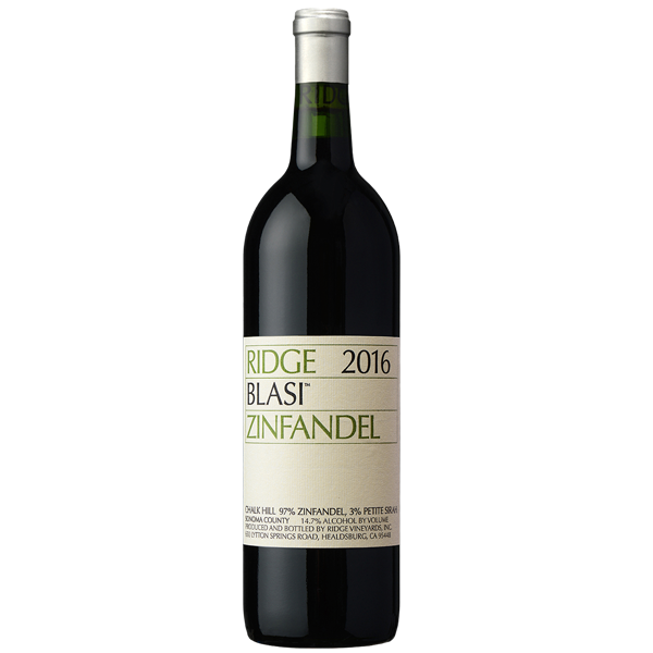 Ridge Vineyards Blasi Zinfandel Bottle Preview