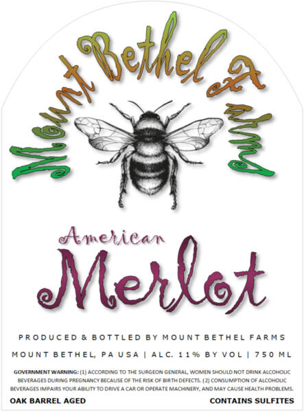 Mount Bethel Farms American Merlot Bottle Preview
