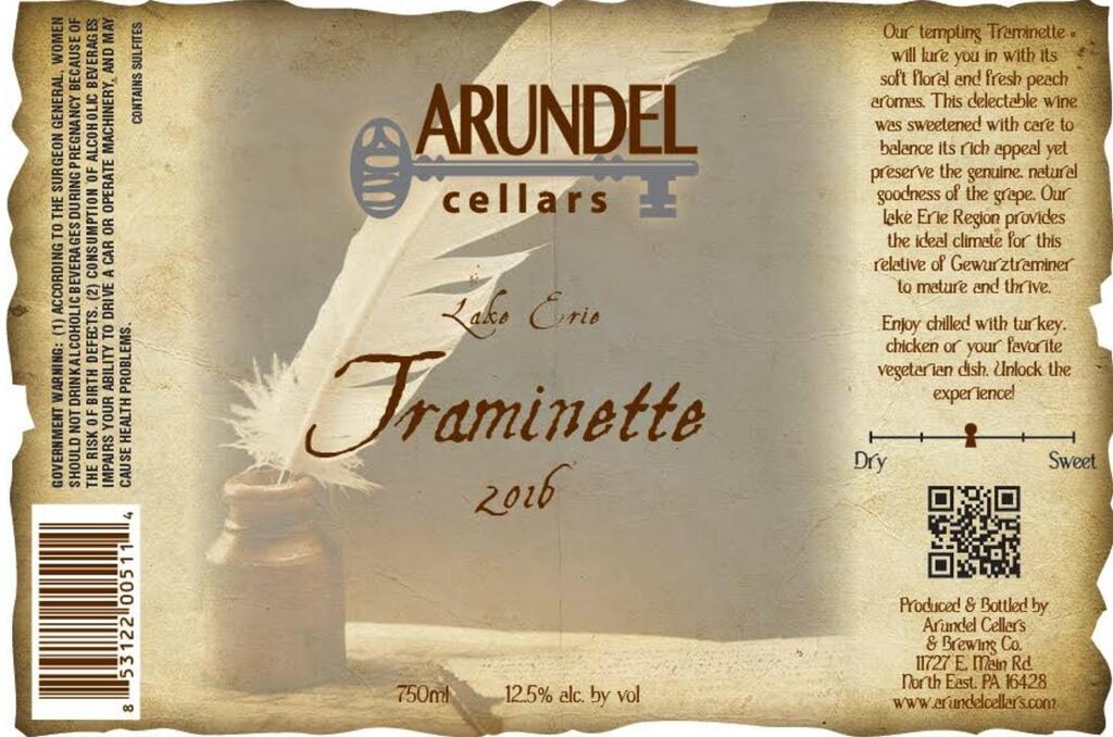 Arundel Cellars & Brewing Company Traminette Bottle Preview