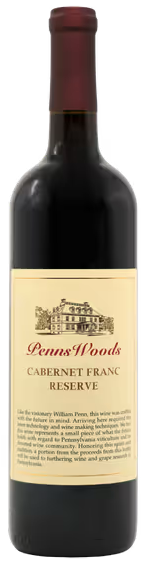 Penns Woods Winery Cabernet Franc Reserve Bottle Preview