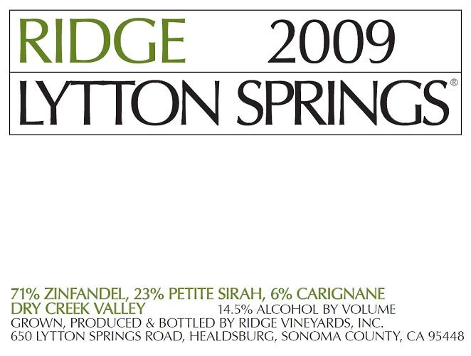 Lytton Springs Bottle