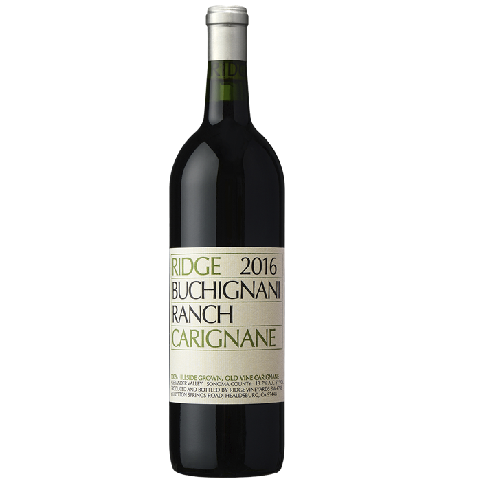 Ridge Vineyards Buchignani Carignane Bottle Preview