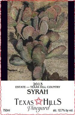 Texas Hills Vineyard Syrah Estate 2013 Bottle Preview