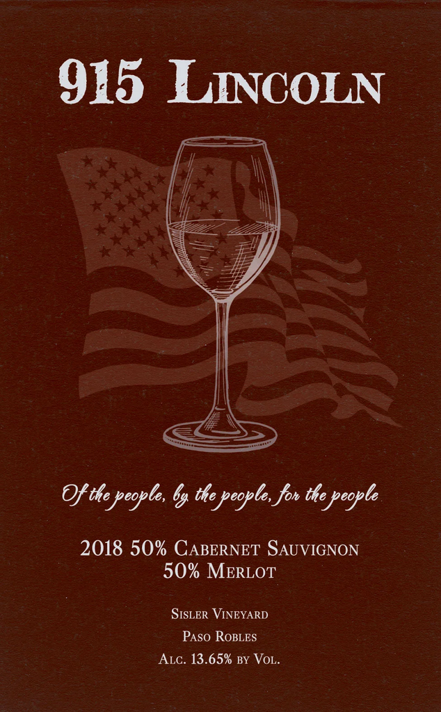 915 Lincoln Cabernet Sauv Merlot Blend Bottle Preview