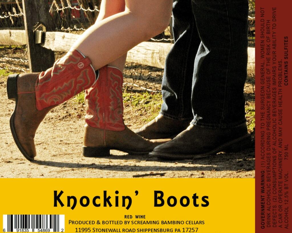 Screaming Bambino Cellars Knockin' Boots Bottle Preview