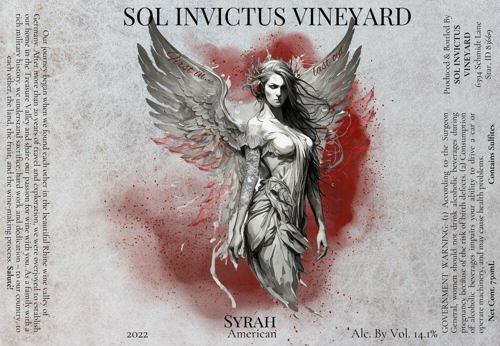 Sol Invictus Vineyard Syrah Bottle Preview