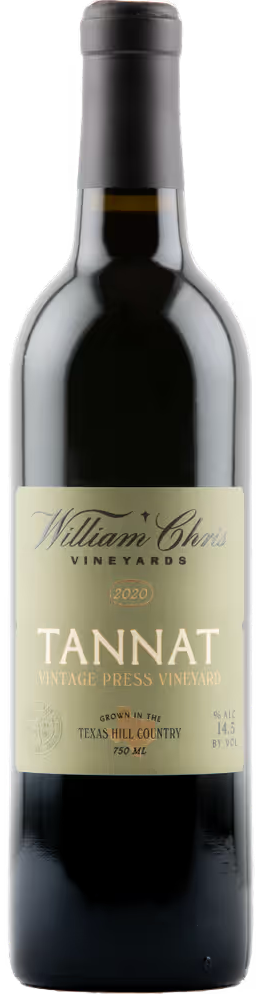 William Chris Vineyards Tannat - Vintage Press Vineyard Bottle Preview